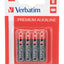 Verbatim Alkaline AAA Batteries pkt x 4pcs
