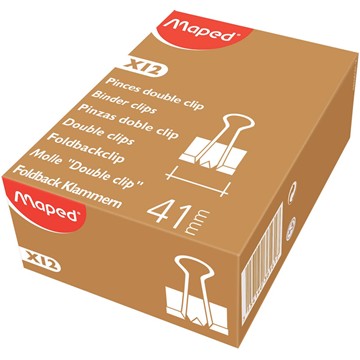 One Black Binder Clip 41mm - x 1 pcs