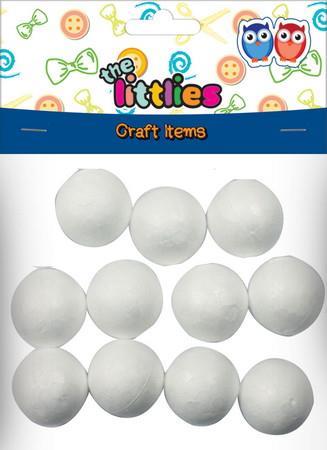 Polystyrene Balls 40Mm - 8Pcs
