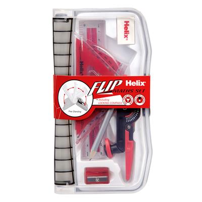 Flip Maths Set With Locking Compass