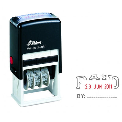 Stamp Dater With Paid Self Inker