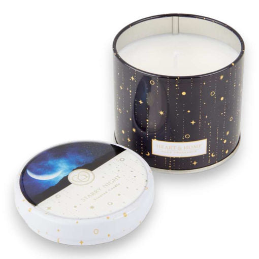 Heart & Home Tin Candle - Starry Night Bergamot & Moonlight Musk