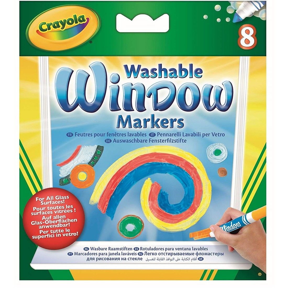 Crayola Washable Window Markers X8Pcs