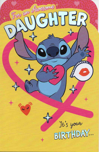 Stitch Birthday Card - Daughter It S Your Birthday 