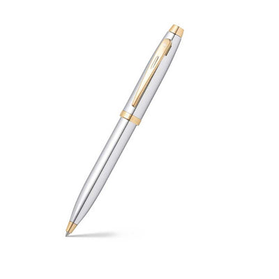 Sheaffer - Ballpoint Pen Chrome With Gold Trim 