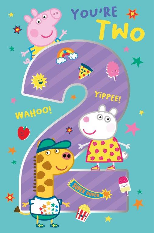 Happy Birthday Card - Peppa Pig Two Today