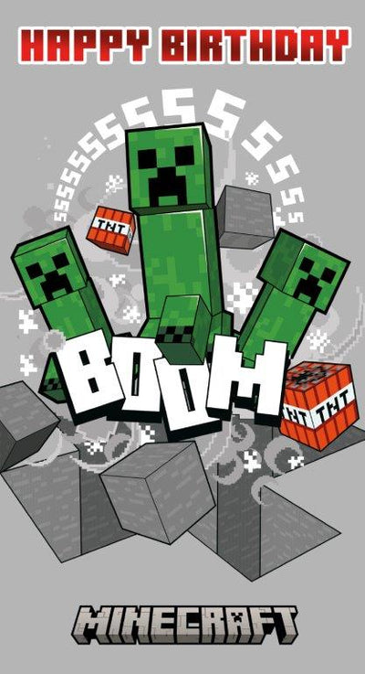 Happy Birthday Card - Minecraft Happy Birthday Boom