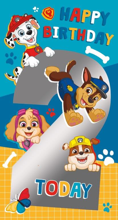 Happy Birthday Card - Pawpatrol Two Today