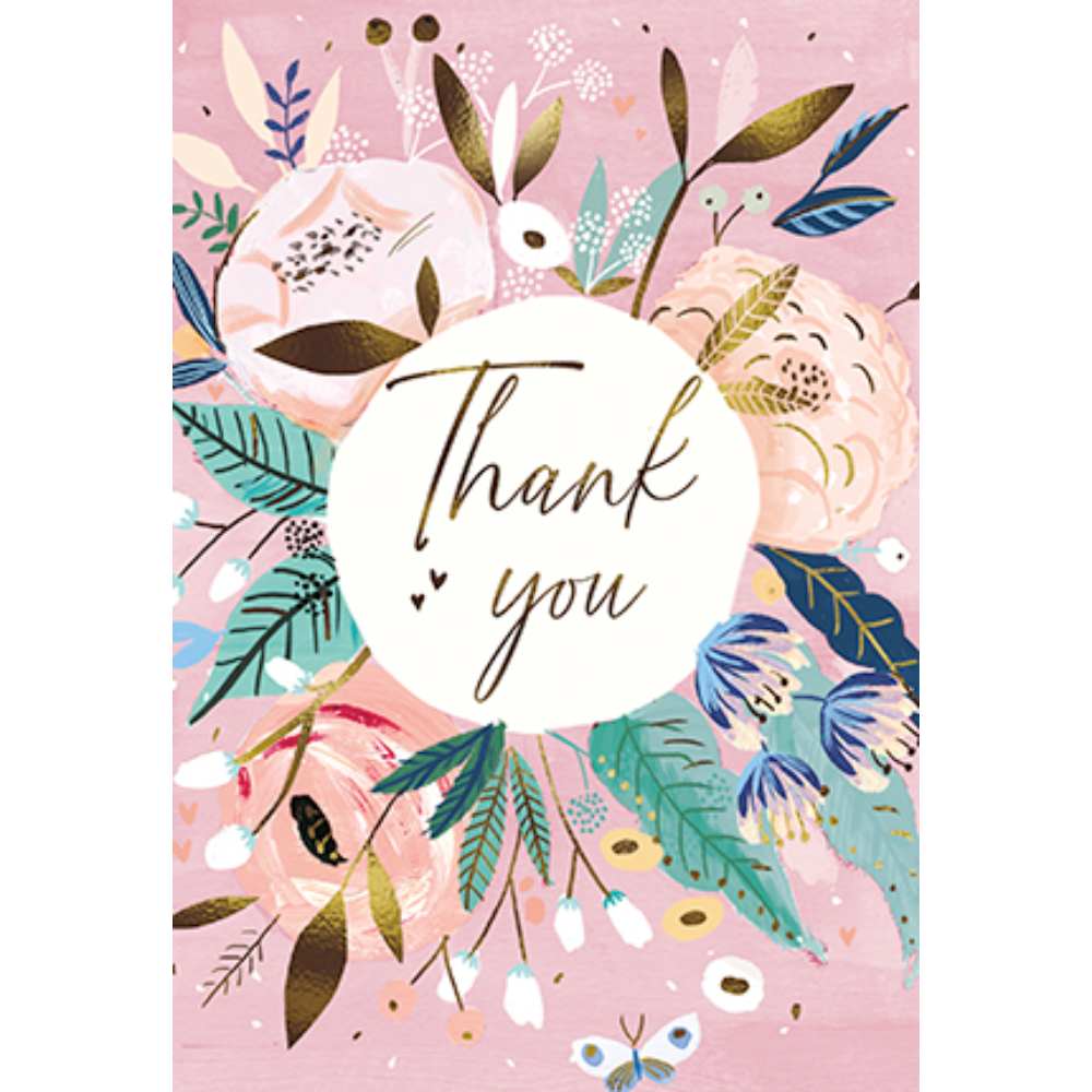 Thank You Notes Pack X5 Floral Cards