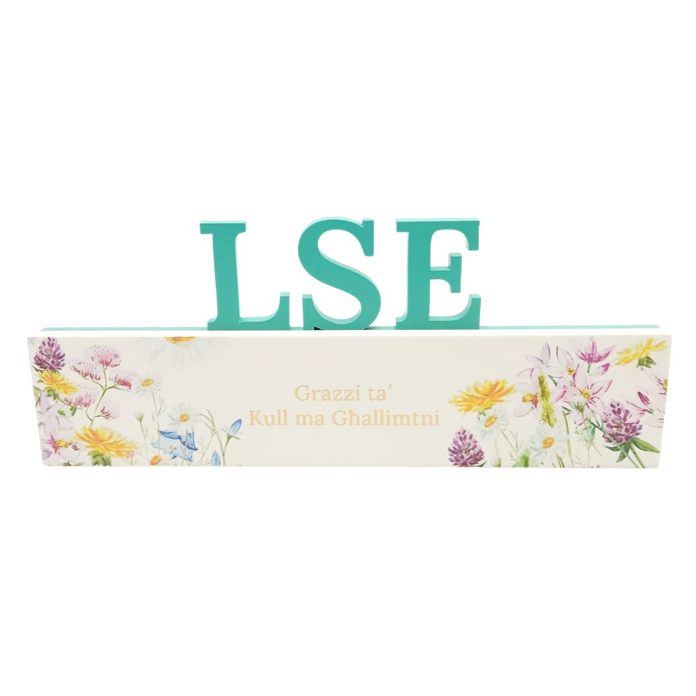 Wild Flower Cut Out Plaque LSE - Grazzi ta Kull ma Ghallimtni