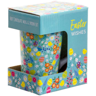 Easter Hot Chocolate Mug & Spoon Set - Flower