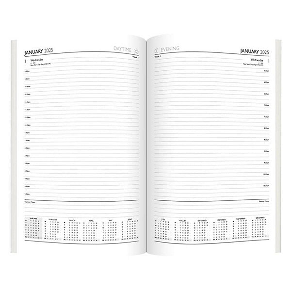 Appointment Diary 2026 A4 2 Pages Per Day 1 Page Morning 1 Page Evening