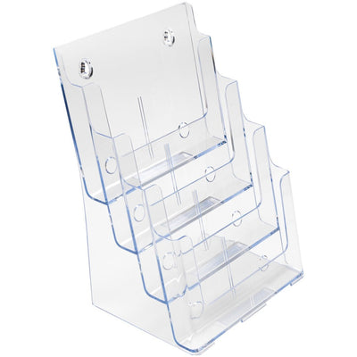 Brochure Holder - A4 4 Tier Wall Mount