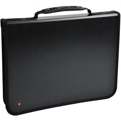 Salesman Briefcase With Handle And 4 Ring Binder Black