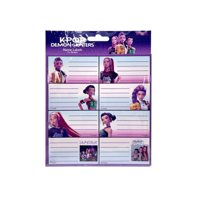K-Pop Demon Hunters School Name Labels - x 16 lables