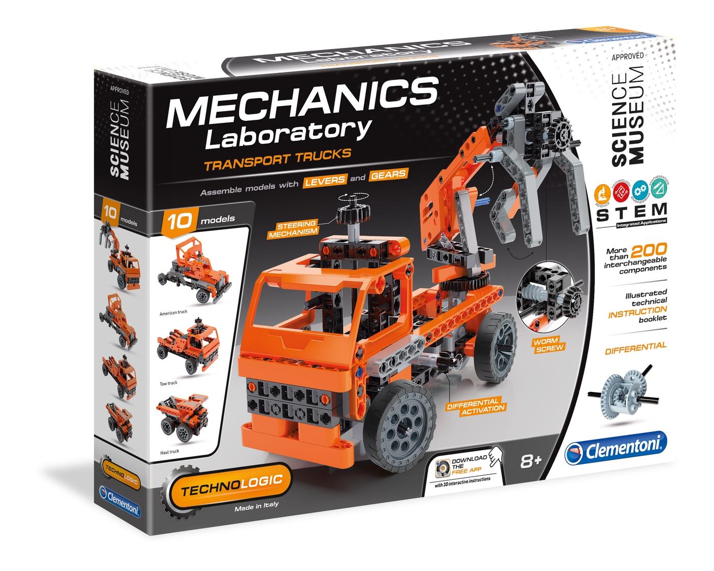 Clementoni Mechanical Lab Mining Trucks - 61594