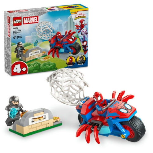LEGO Marvel Spidey on his Motorcycle vs. Rhino 11206