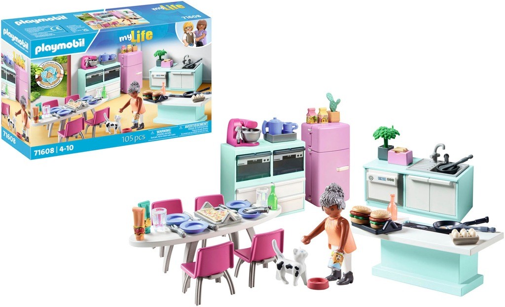 PLAYMOBIL MyLife Kitchen with dining table - 71608