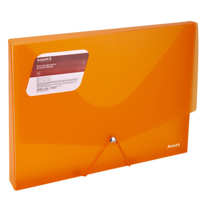 Plastic box file A4 3cm Orange