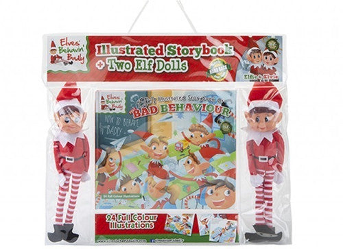 Illustrated Story Book + 2 Elves