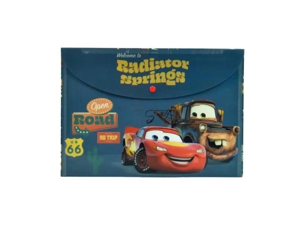 Cars A4 Button Folder