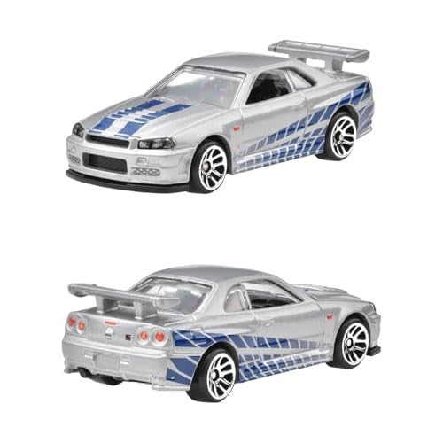 Hot Wheels 1:64 Scale Nissan Skyline GT-R (BNR34) Fast & Furious Silver