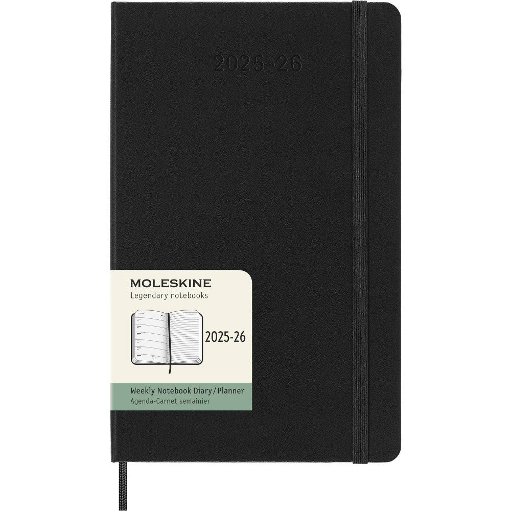 Moleskine 2025-26 18 Month Weekly Academic Planner Long Black