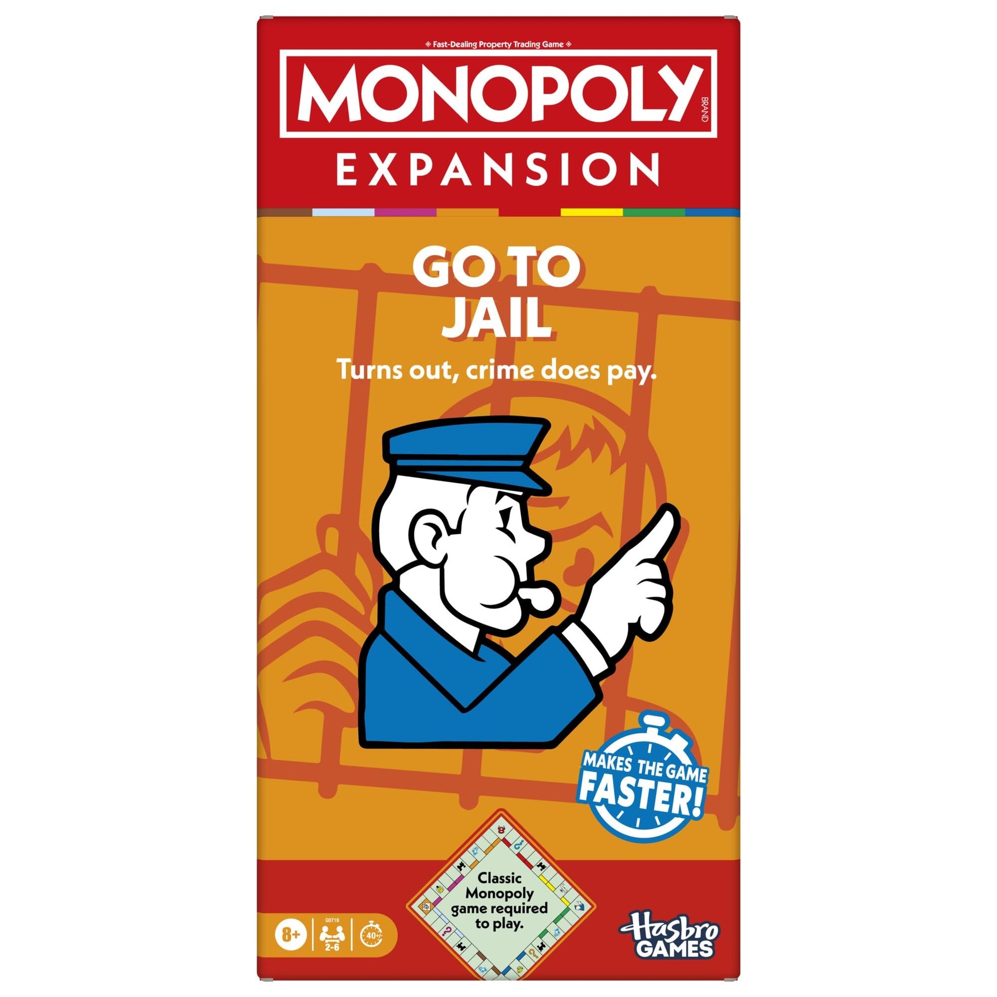 Monopoly Go to Jail EXPANSION - Classic Monopoly Game