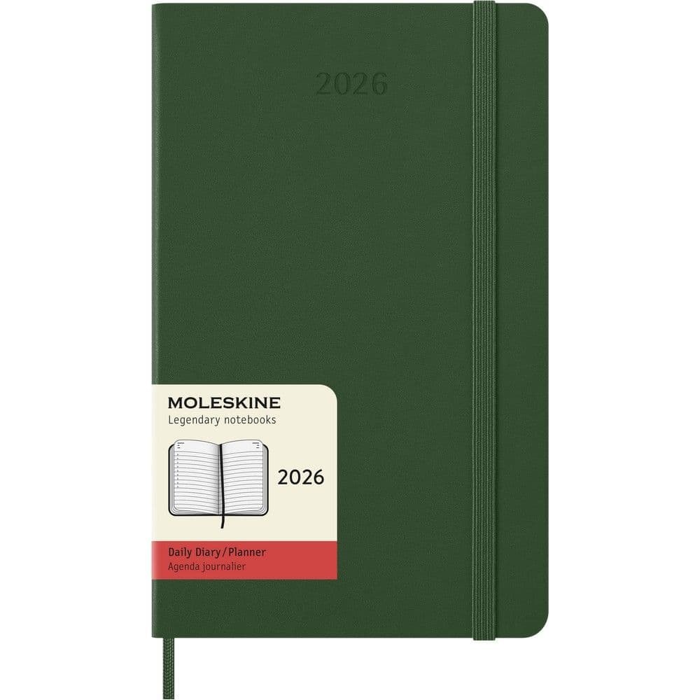 Moleskine A5 Hard Cover Myrtle Green 12 Month 2026 Daily Planner