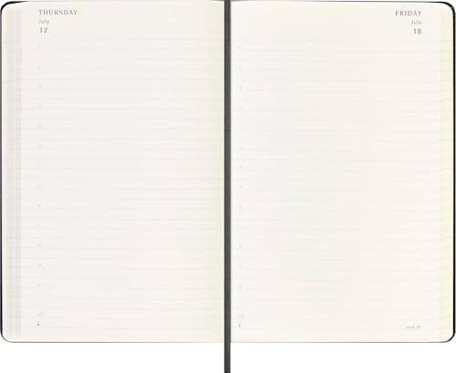 Moleskine A5 Classic 18 Month from July 2025 - December 2026 Daily Planner Hard Cover Black