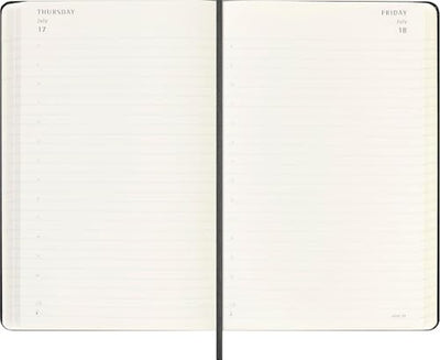 Moleskine A5 Classic 18 Month from July 2025 - December 2026 Daily Planner Hard Cover Black