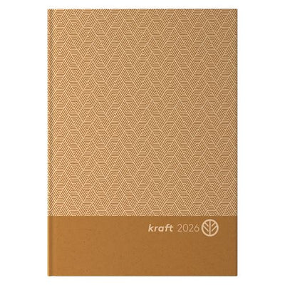 Diary 2026 KRAFT A5 1 day a page x 1 Assortment