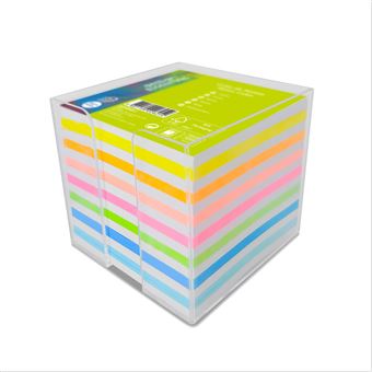 Sticky Notes Cube, 85x85mm, Neon Colors, 800 Sheets