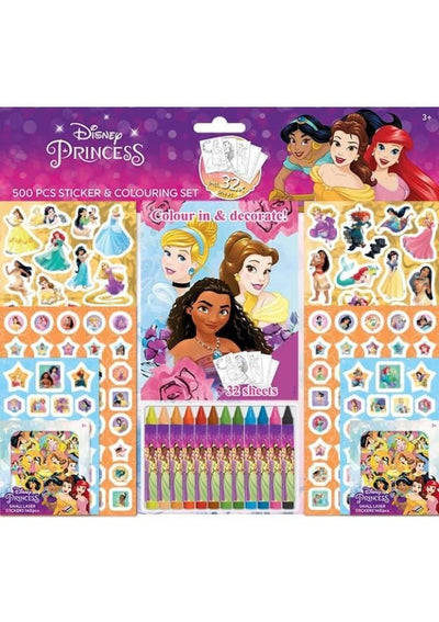 Disney Princess sticker & colouring set x 500 pcs