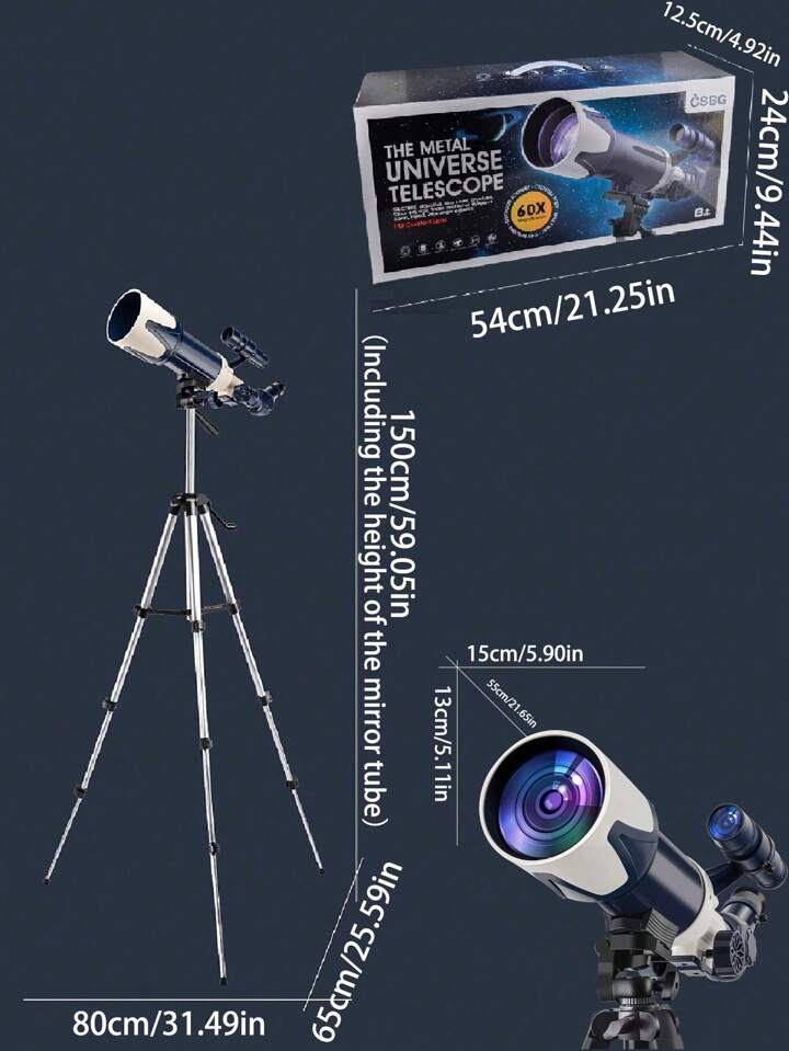 The Metal Universe Telescope 60X Magnification