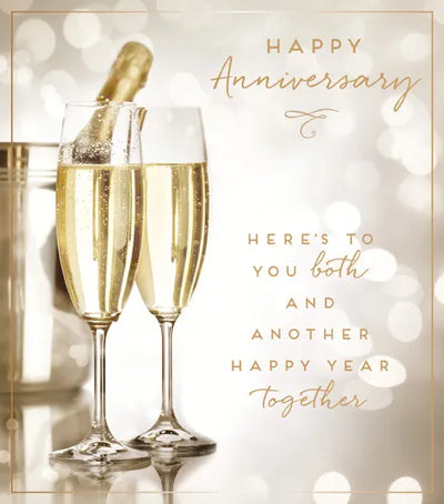 Happy Anniversary Champagne Here's To You Both