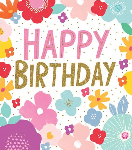 Happy Birthday floral