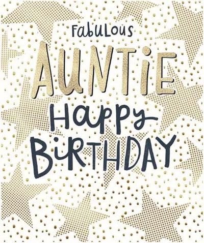 Fabulous Auntie Happy Birthday Card