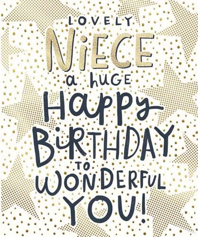 Lovely Niece A Huge Happy Birthday To Wonderful You Card