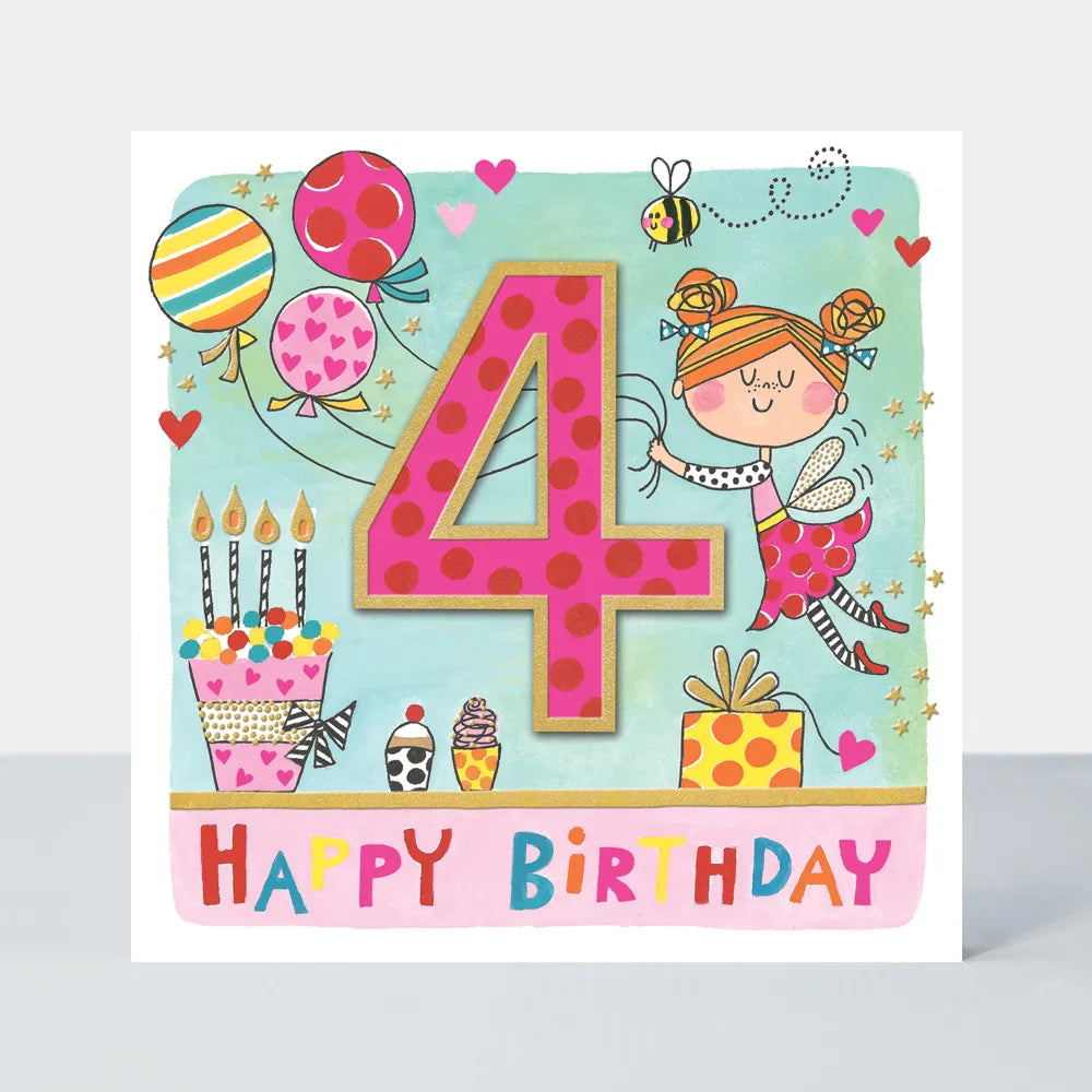 Happy Birthday 4th Birthday Card