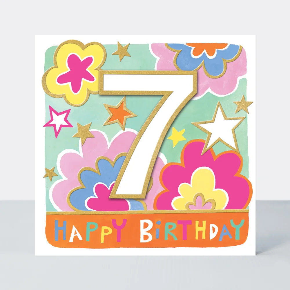 Happy Birthday 7th Birthday Card