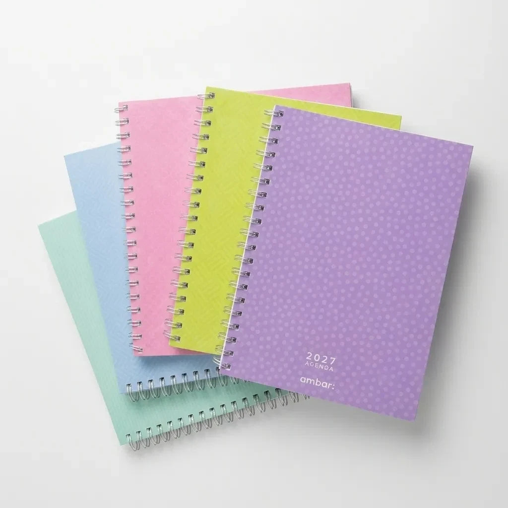 Spiral and soft cover 2027 Diary - 1 week on 2 pages