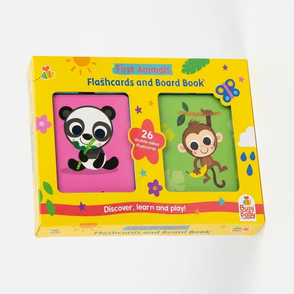 Busy Baby First Animals Flashcards and Board Book