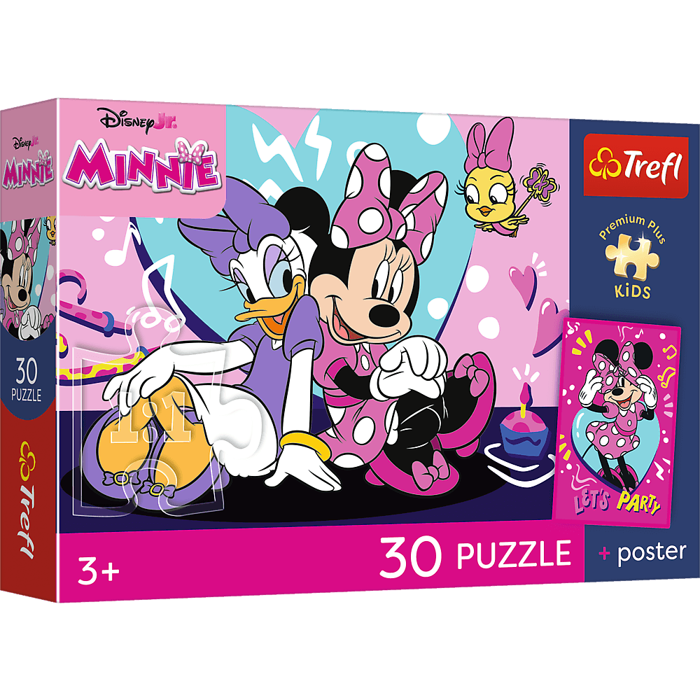 Premium Plus Kids Disney Minnie 30-Piece Puzzle with Poster