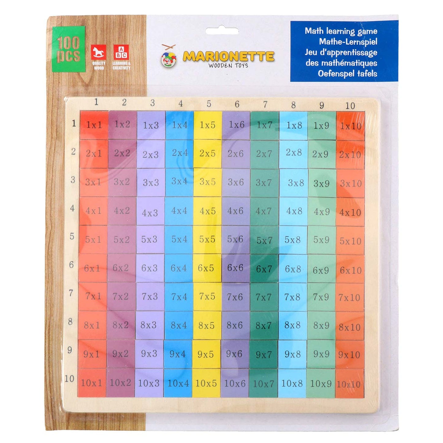 Maths Learning Game - Time Table X100Pcs