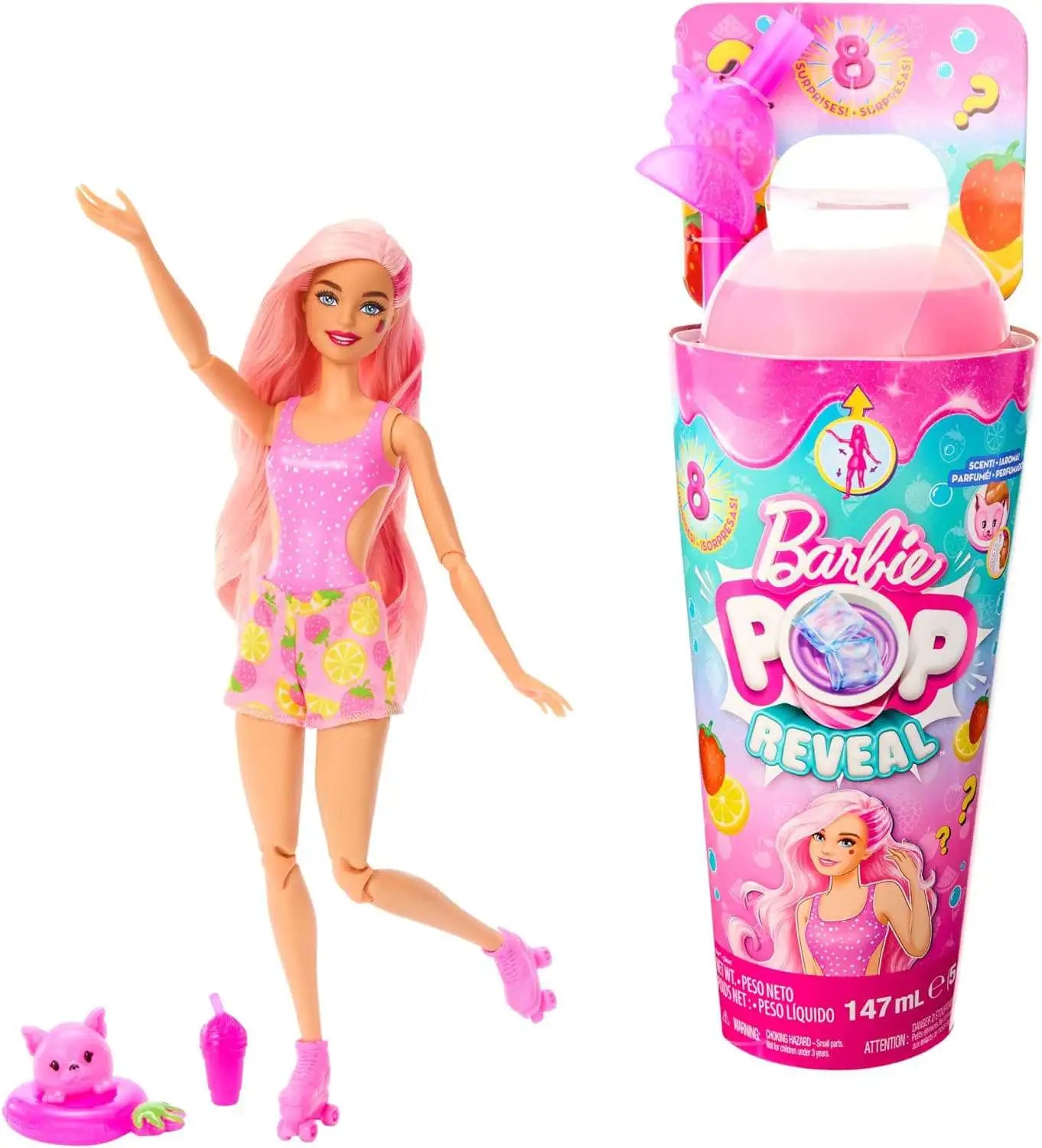 Barbie Pop Reveal Fruit Series Strawberry Lemonade Doll