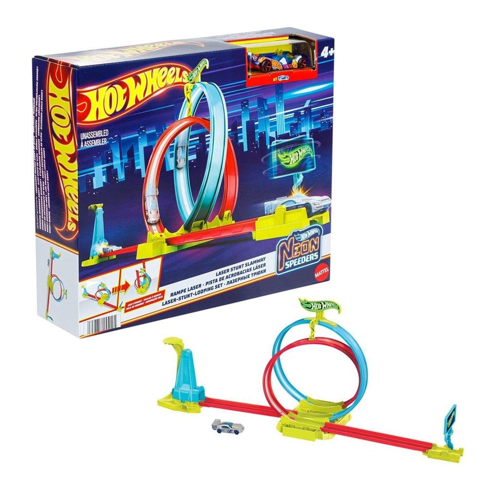 Hot Wheels Neon Speeders Laser Stunt Slamway