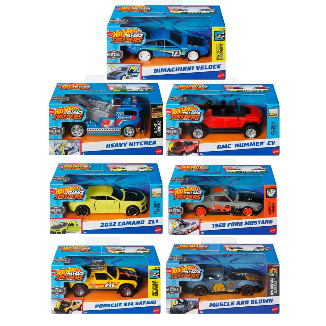 Hot Wheels Pull-Back Speeders Single Assorted