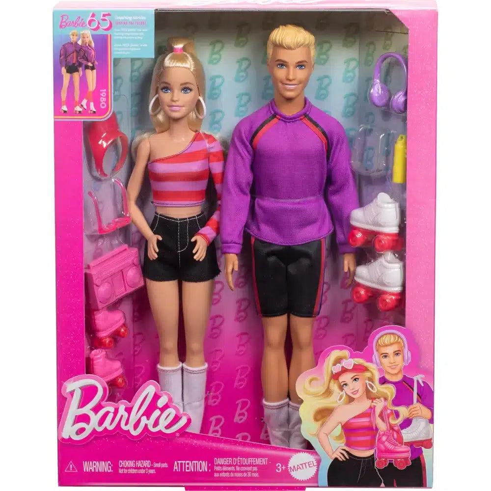 Barbie 65th Anniversary Barbie & Ken Fashionistas Roller-Skating 2-Pack