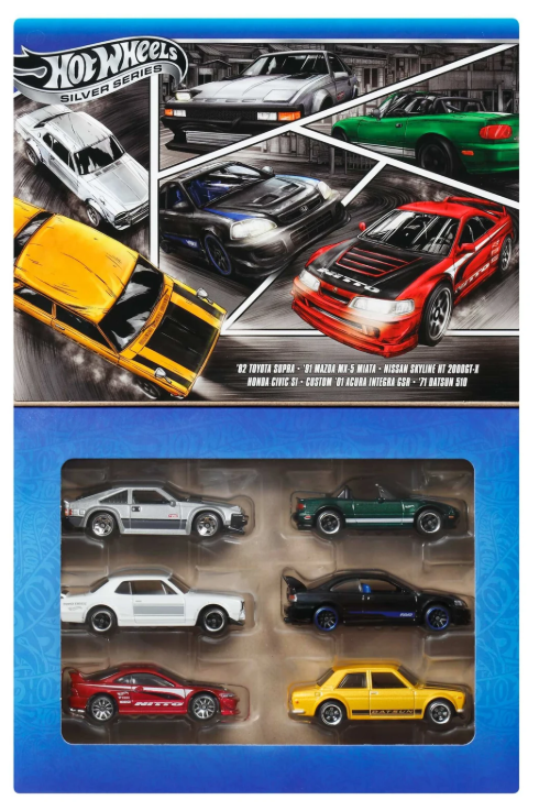 Hot Wheels 1:64 Scale Die-Cast Japanese Vehicles 6-Pack
